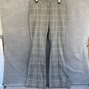 Sosken Women’s Pants Plaid Flare Trouser